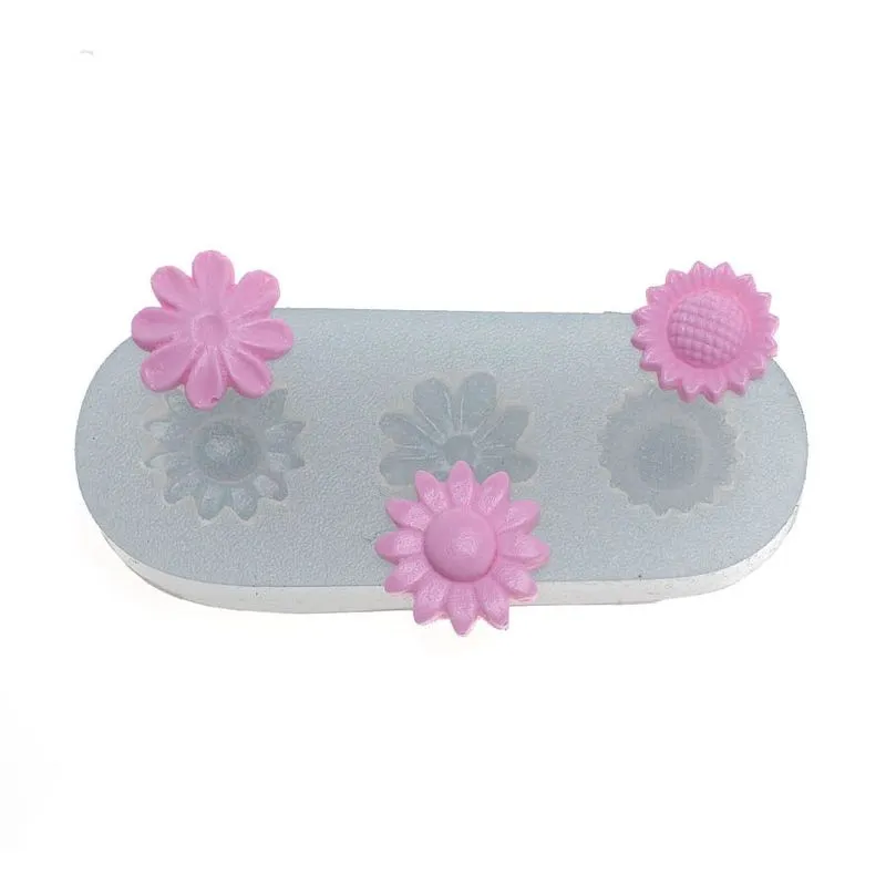 Molde de Silicone Trio de Flores (114) un FLEXARTE MOLDE SILIC TRIO DE FLORES REF114 FLEXARTE
