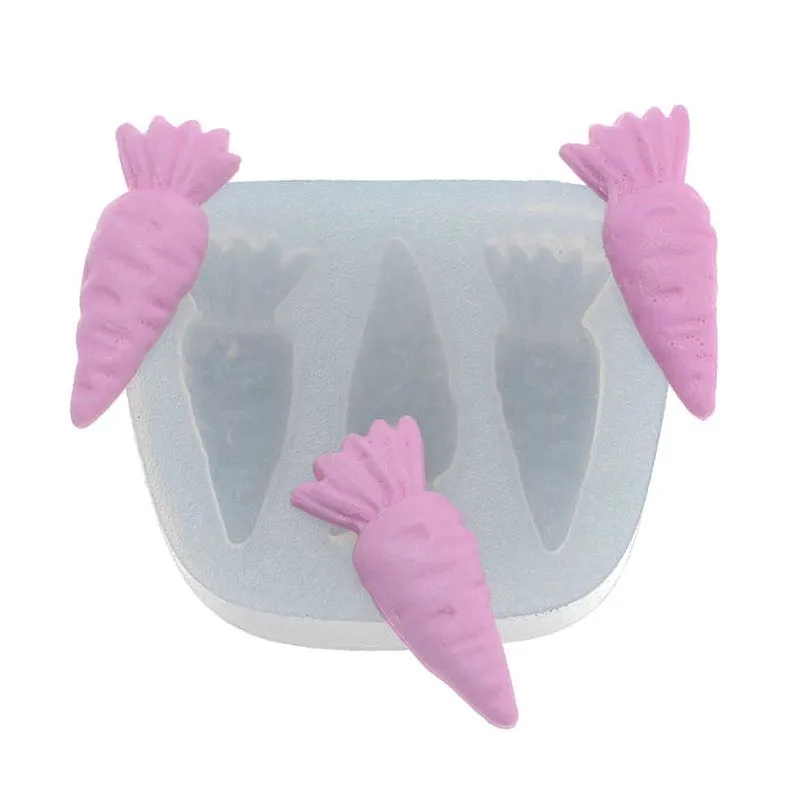 Molde de Silicone Trio de Cenouras M (284) un FLEXARTE