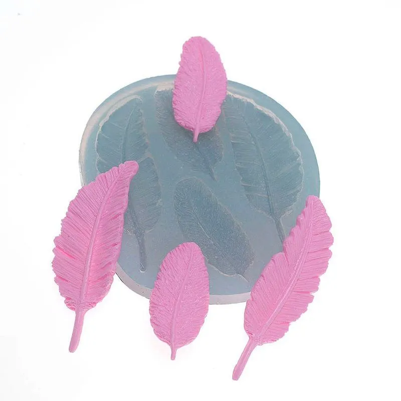 Molde de Silicone Quarteto de Penas (401) un FLEXARTE