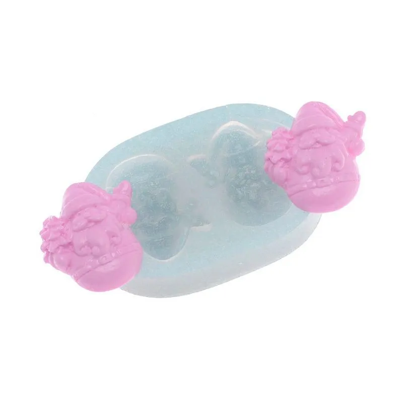 Molde de Silicone Dupla Papai Noel Jultomten (461) un FLEXARTE