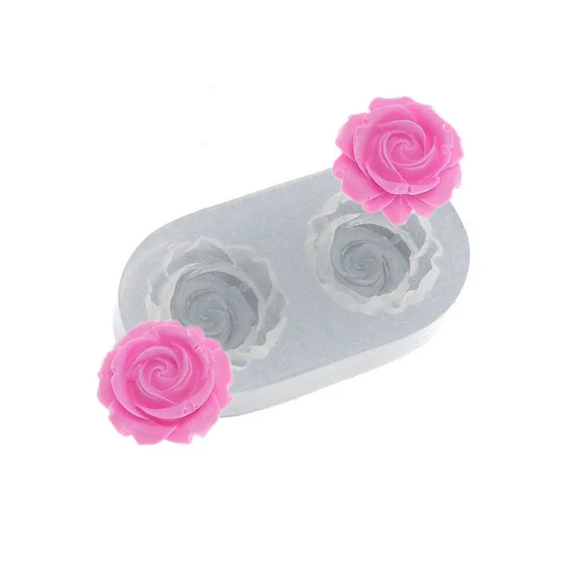 Molde de Silicone Par de Rosinhas Amy (468) un FLEXARTE