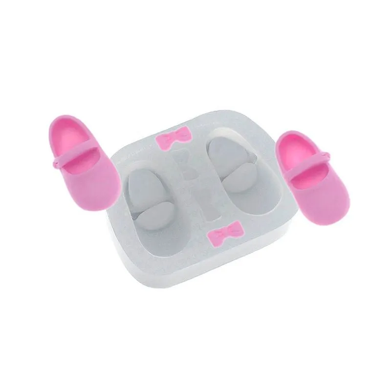 Molde de Silicone Sapatinhos de Boneca (469) un FLEXARTE