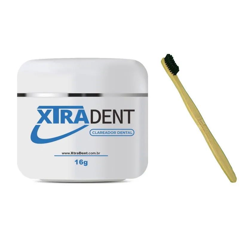 1 Clareador Carvão Ativ Xtradent Mau Halito Escova Bambu Pre