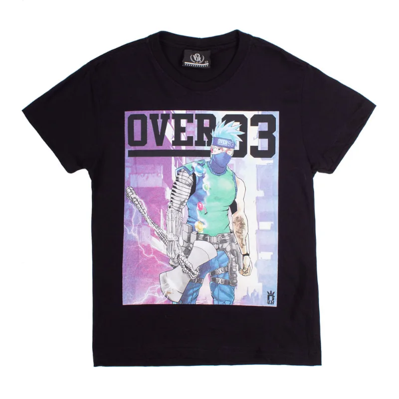 Camiseta Juvenil Over Surf Estampa Anime Preto - 10