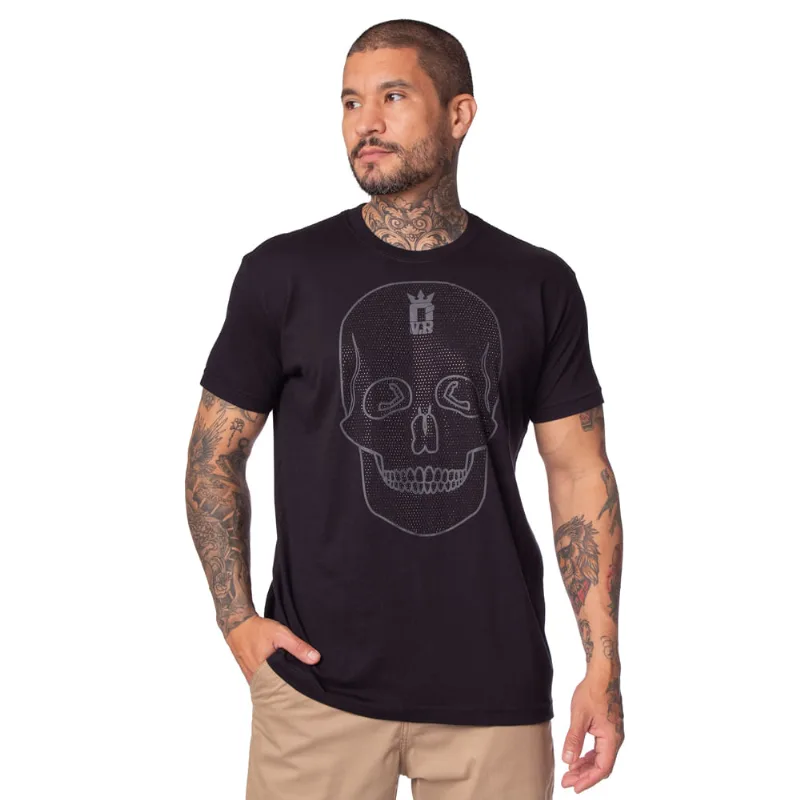 Camiseta Masculina Over Surf Skull Strass Preto - G