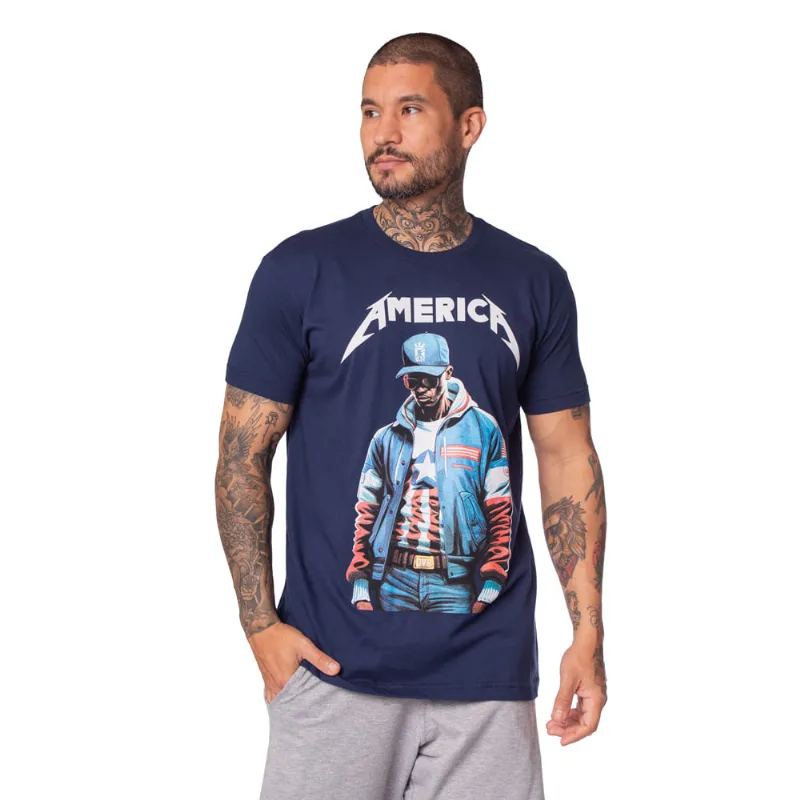Camiseta Masculina Over Surf America Marinho - P