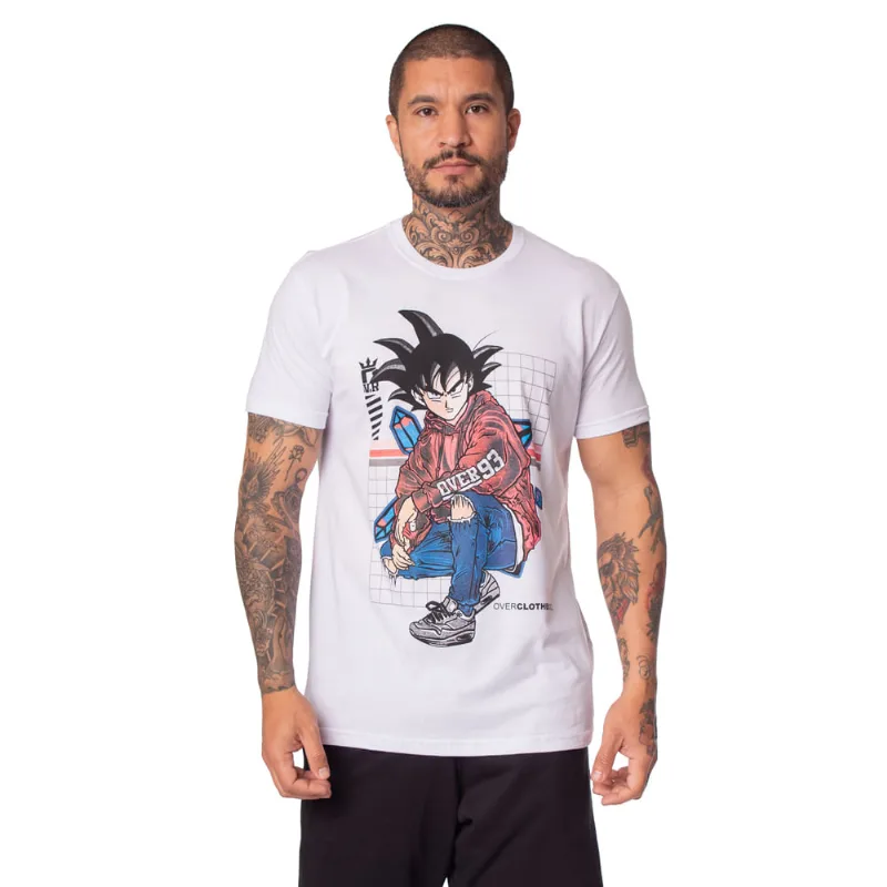 Camiseta Masculina Over Surf Anime Branco - M