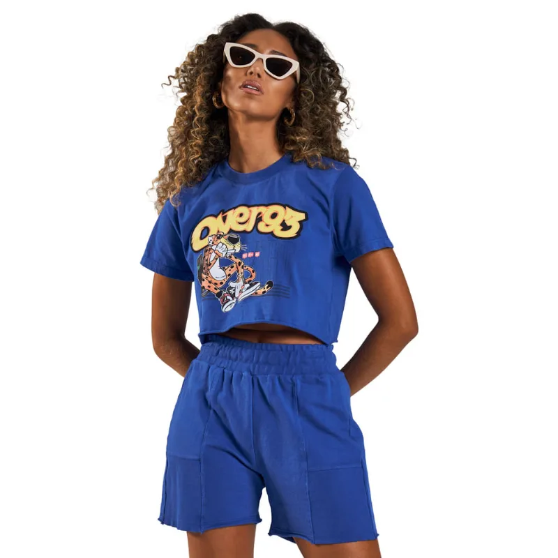 Cropped Feminino Over Surf Cheetah Azul - G