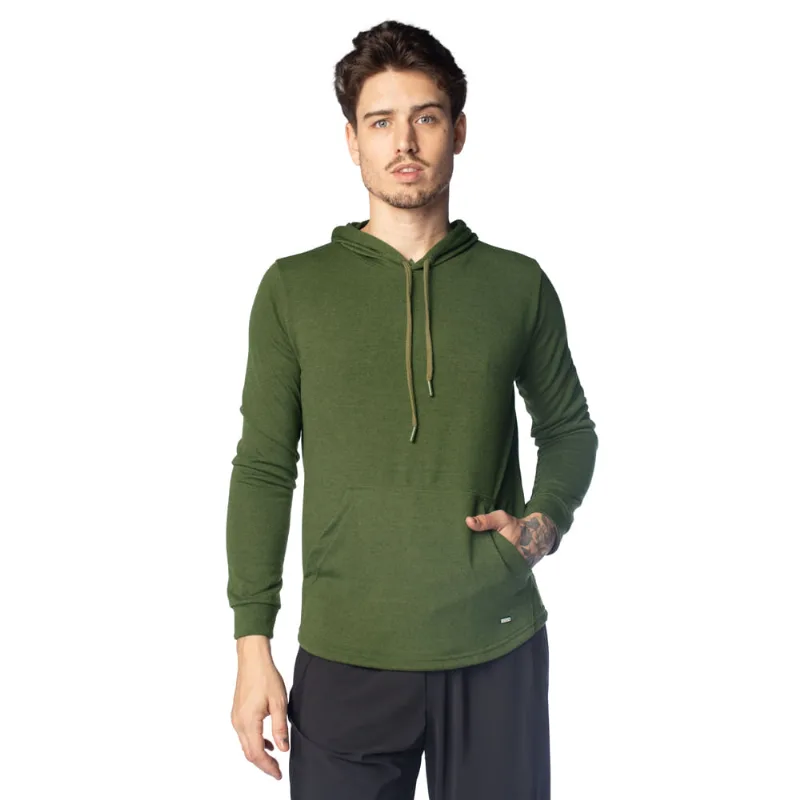 Blusa Masculina Over Surf Capuz Bolso Canguru Verde Floresta - M