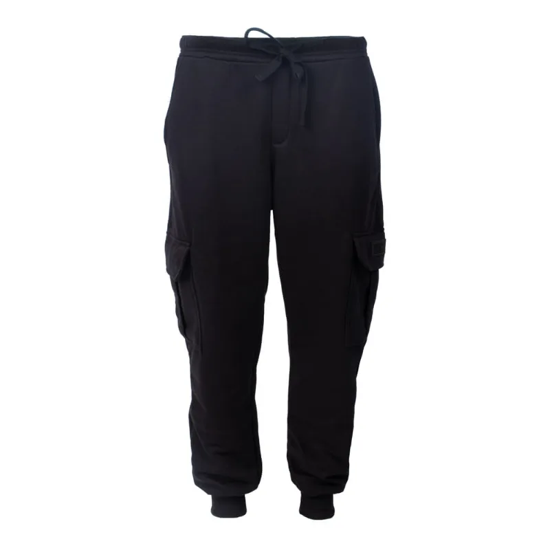 Calça Masculina Over Surf Jogger Cargo Punho Moletom Preto - G
