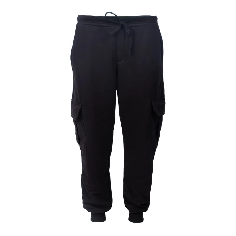 Calça Masculina Over Surf Jogger Cargo Punho Moletom Preto - GG