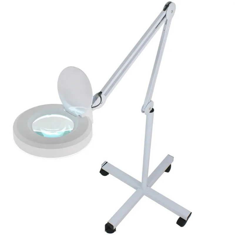 Lupa Luminária 120 Leds SMD Tripé Altura Regulável 4 Rodas Estética 220V