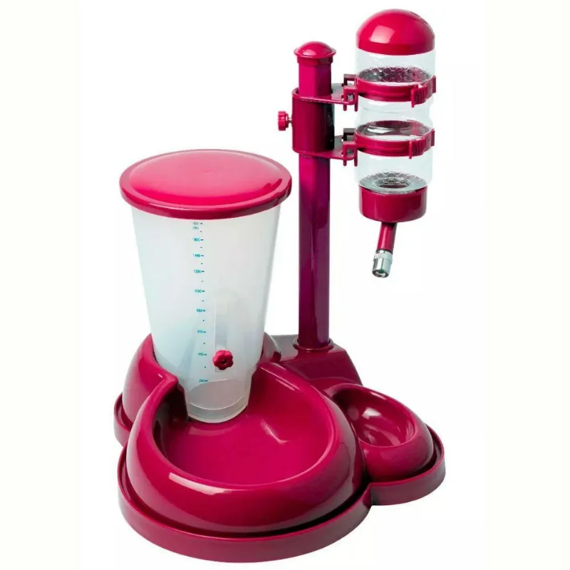 Bebedouro e Comedouro Duplo Automático para Pets Lorben