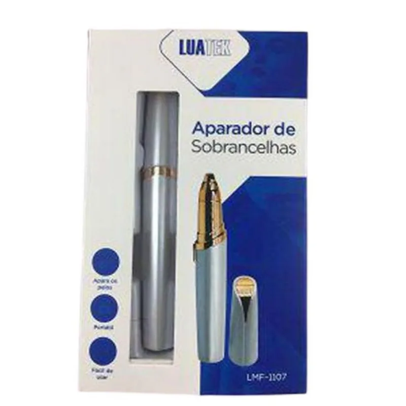 Aparador Depilador De Sobrancelhas Portátil Luatek Branco