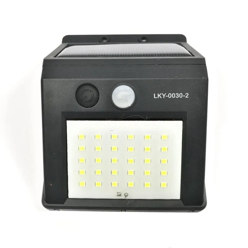 Arandela Com 30 Leds C/ Sensor De Movimento Recarga Solar