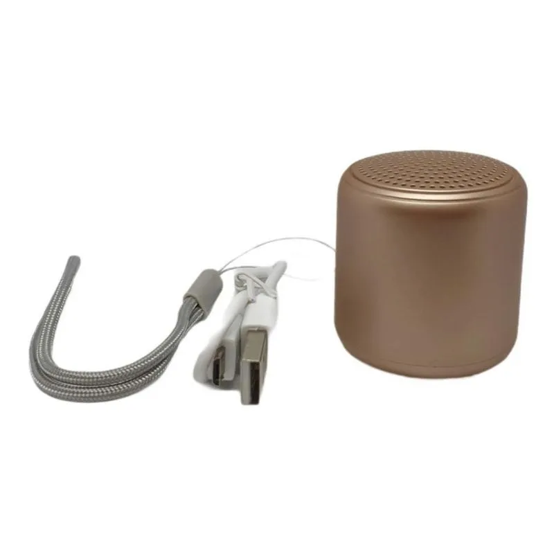 Mini Caixinha De Som Wireless Speaker Bluetooth Inpods Gold