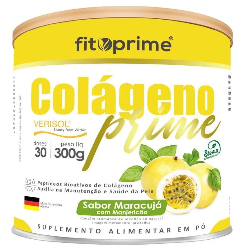 Colágeno Verisol Fitoprime Lata 300Mg Maracujá C/Manjericão