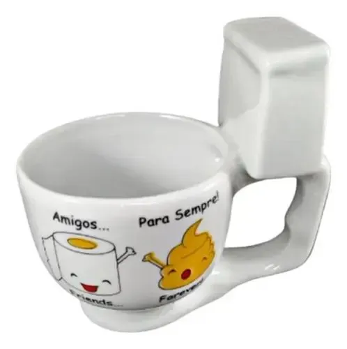 Caneca Modelo Privada Amigos para Sempre de Porcelana