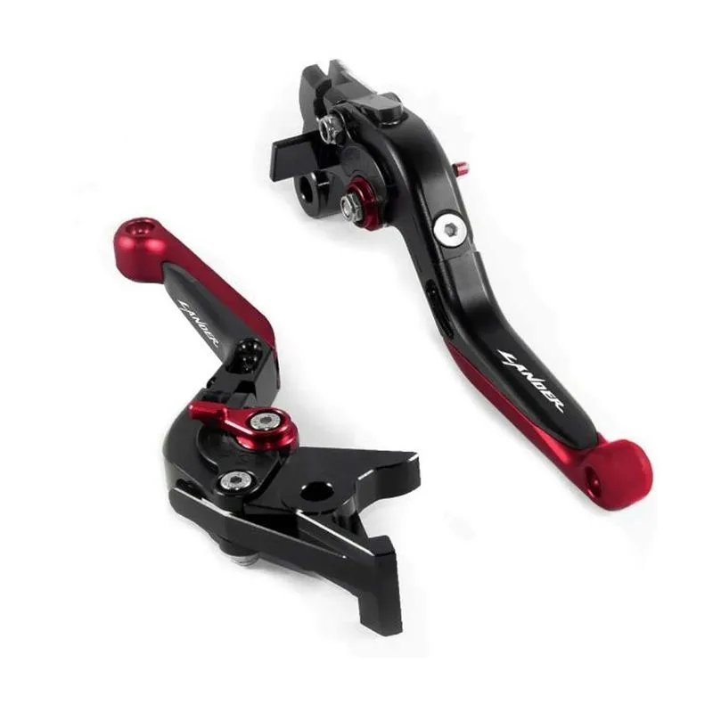 Par Manete Extensível Preto/vermelho Lander