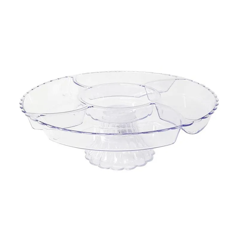 Petisqueira em Acrílico com Pé Lsc Toys Transparente