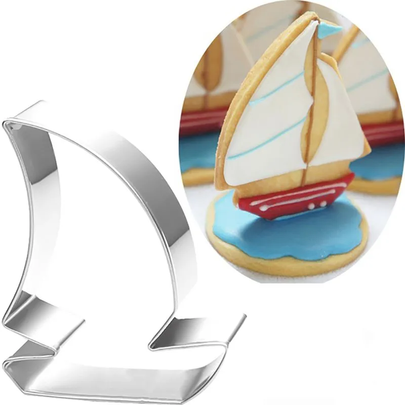 Veleiro Cortador De Biscoitos De Navio Pirata Molde De Aço Inoxidável