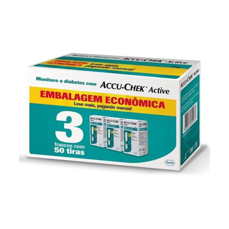 Kit 3X50 Accu-Chek Active 150 Tiras Reagentes