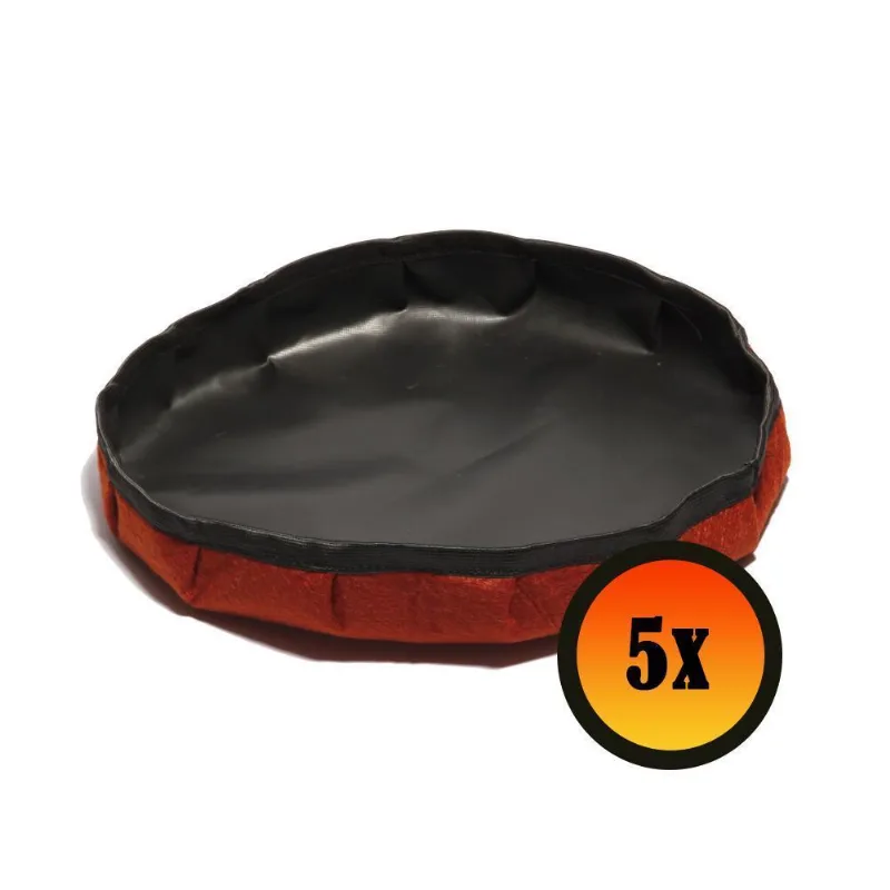 5 Pratos Nº 9 De Feltro Vasos De Plantas 32cm Vermelho