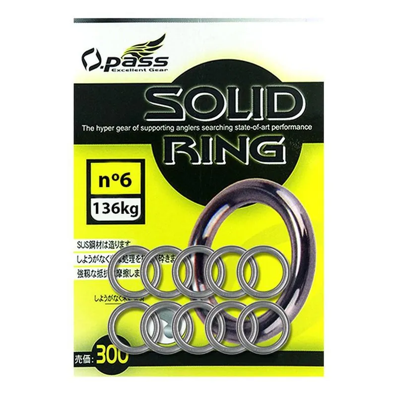 Argola Solid Ring O-pass Para Pesca Suporte Hook Aço Inox