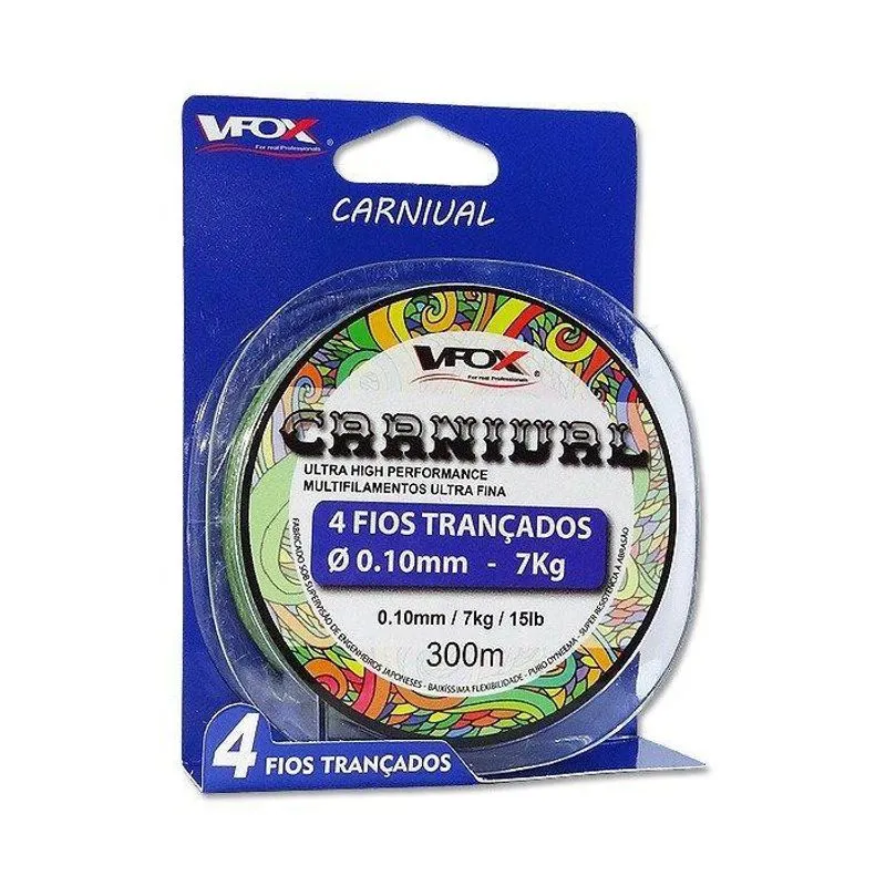 Linha Pesca Multifilamento Carnival Ultra Fina 4 Fios