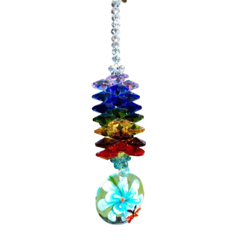 "Pingente de Cristal - Suncatcher - Murano + Cristal ""Miami"""