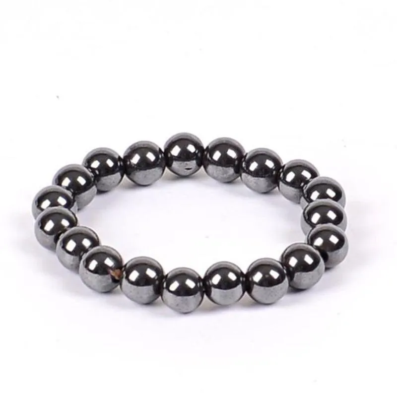 Pulseira Hematita 8mm Tamanho: Xg