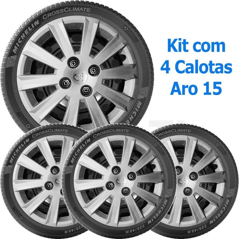 4x Calota Roda Toyota Corolla 2010 2011 2012 Aro 15 018cp