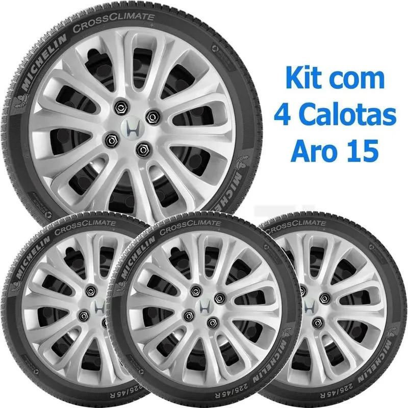 4x Calota Honda Civic City Fit Aro 15