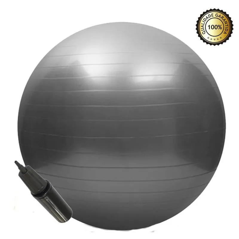 Bola Suíça Yoga Funcional Abdominal Pilates Com Bomba 75 Cm