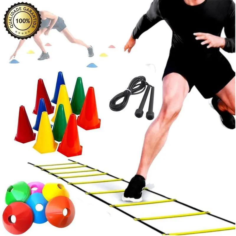 Escada Agilidade+cones +pratos+corda Para Circuito Academia