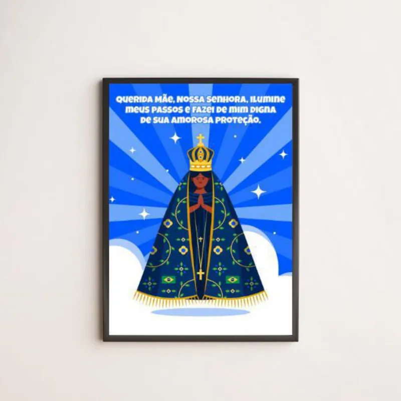 Quadro Decorativo Querida Nossa Senhora 24X18Cm