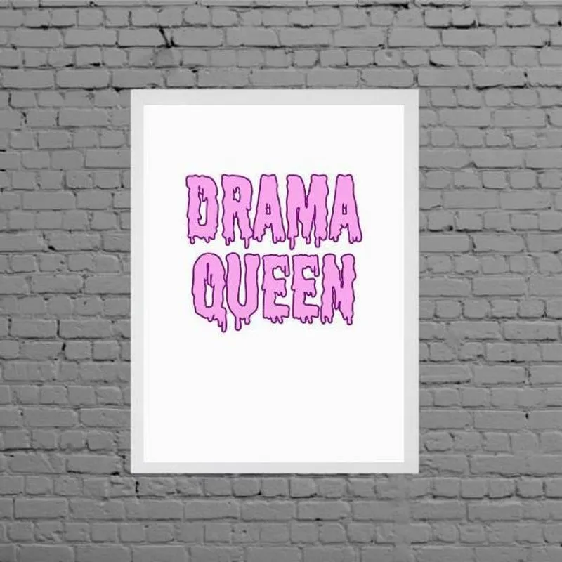 Quadro Decorativo Drama Queen 45x34cm