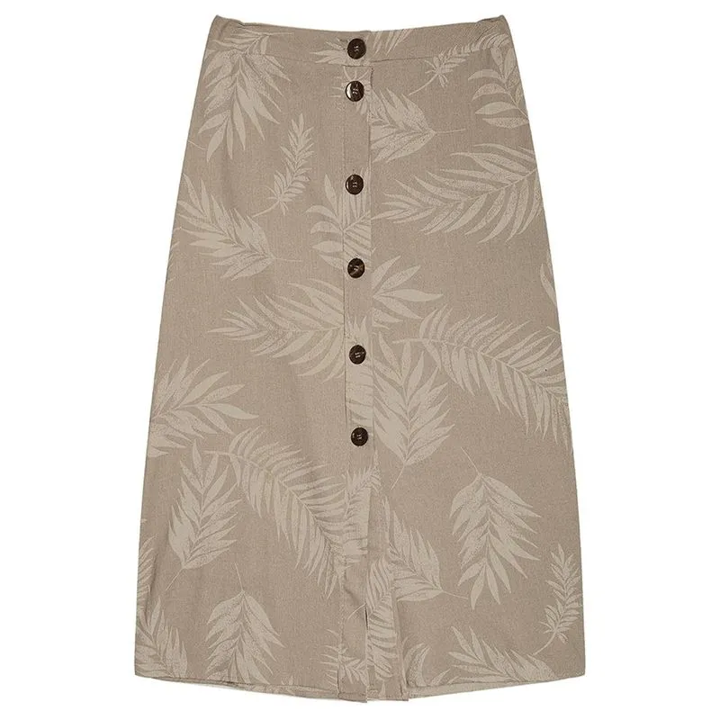Saia Midi Feminina Endless Bege G