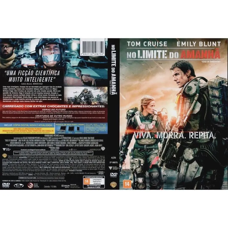 Dvd No Limite Do Amanhã - Tom Cruise