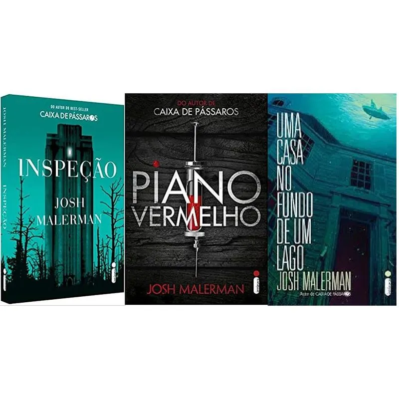 Kit 3 livros josh malerman piano vermelho + Casa no Fundo de Um Lago + Inspeção