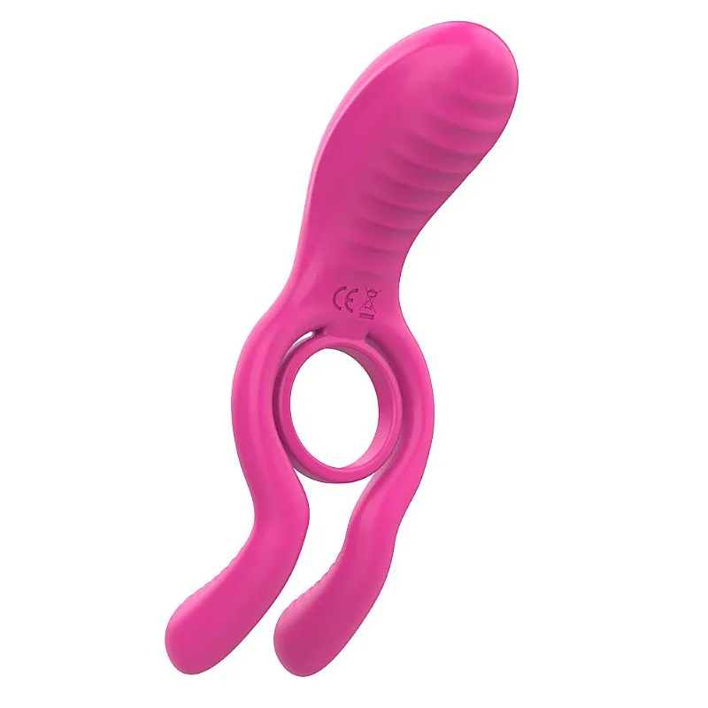 Anel Peniano Com Estimulador Clitóris Singun 12 Vibrações Silicone Recarregável 16,5cm X 3,5cm