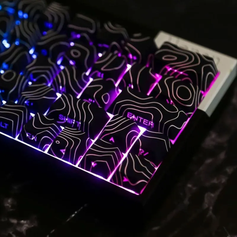 GeoContour PBT - Keycaps Topográficas