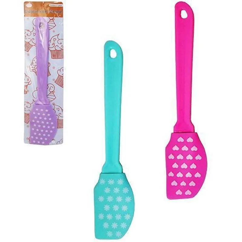 Espatula De Pao Duro De Silicone Cabo Plastico Colors 24Cm