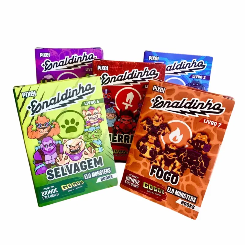 5 Livros c/ Gogos Enaldinho Elo Monsters sem repetição