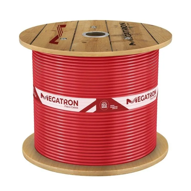 Cabinho Flex 2,5mmx1000m Vermelho 750V Megatron