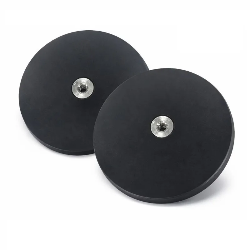 2 Base Emborrachada Ima Neodimio Magnetica Fixador Fort 66mm