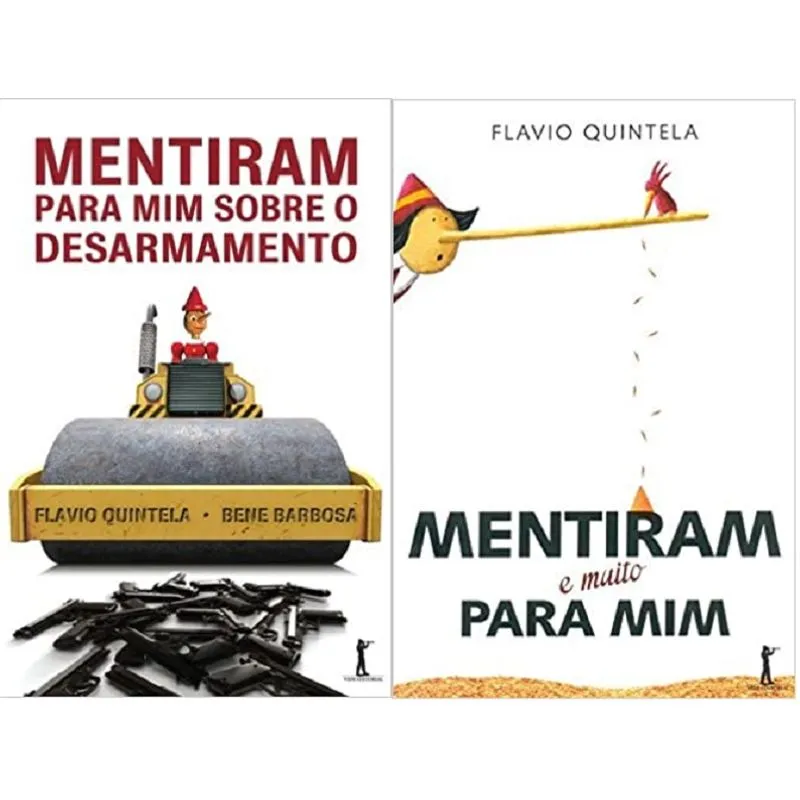 Kit 2 livros flavio quintela Mentiram Para mim Sobre o Desarmamento + Mentiram (e Muito) Para mim