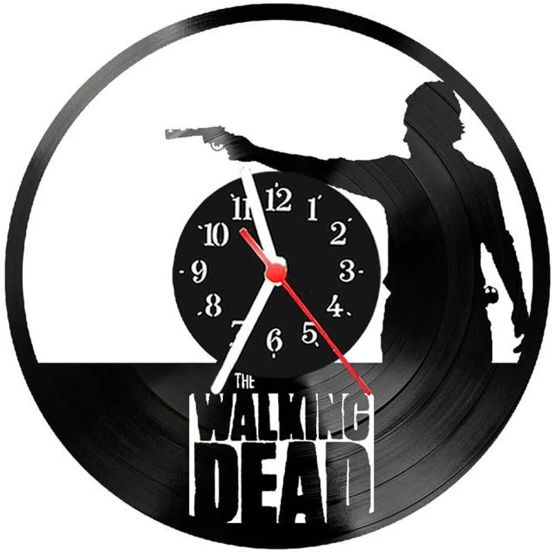 Relógio Parede Vinil Lp Ou Mdf Walking Dead Serie 4