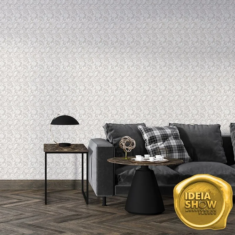 Papel De Parede Adesivo Arabesco Estilo Floral Sala Quarto