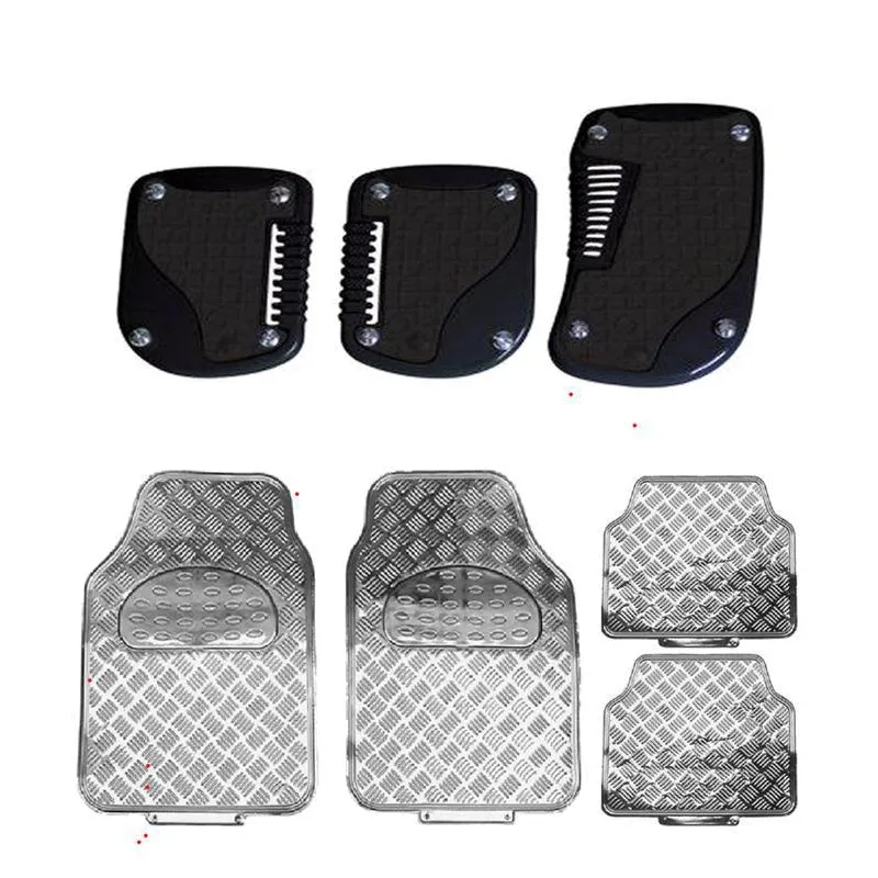 Pedaleira Preta Preto Tapete Cromado 4pçs Nissan Kicks